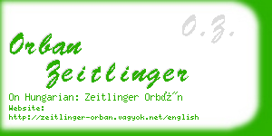 orban zeitlinger business card